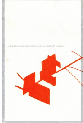 CHARLES RAY - A four dimensional being writes poetry on a field with sculptures